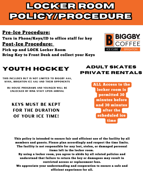 F25 Locker Room Policy