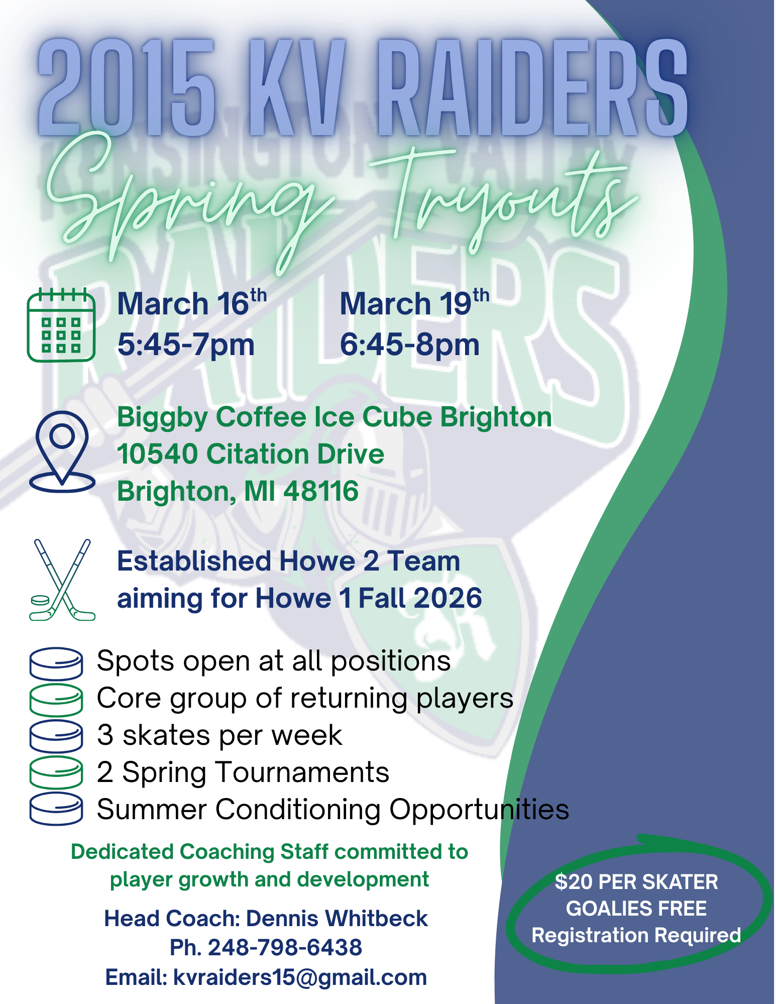 2015 Raiders Spring Tryout