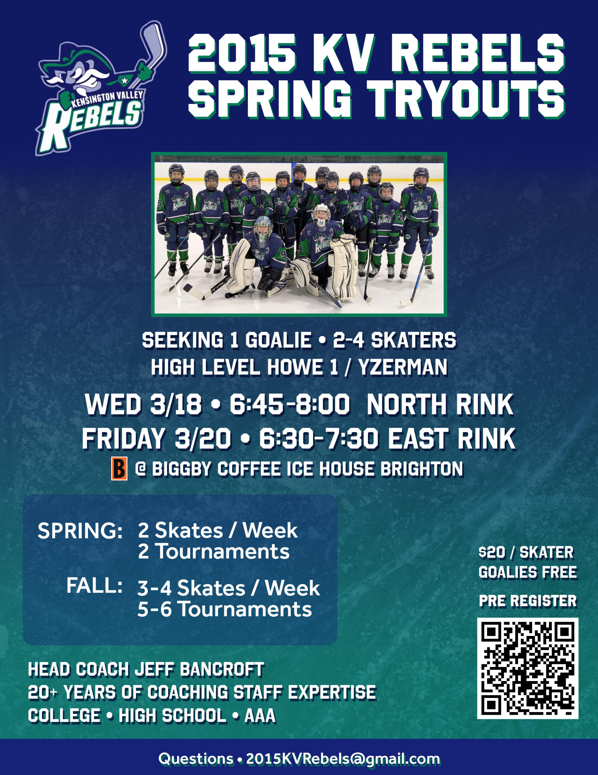 2015 Rebels Tryout Flyer