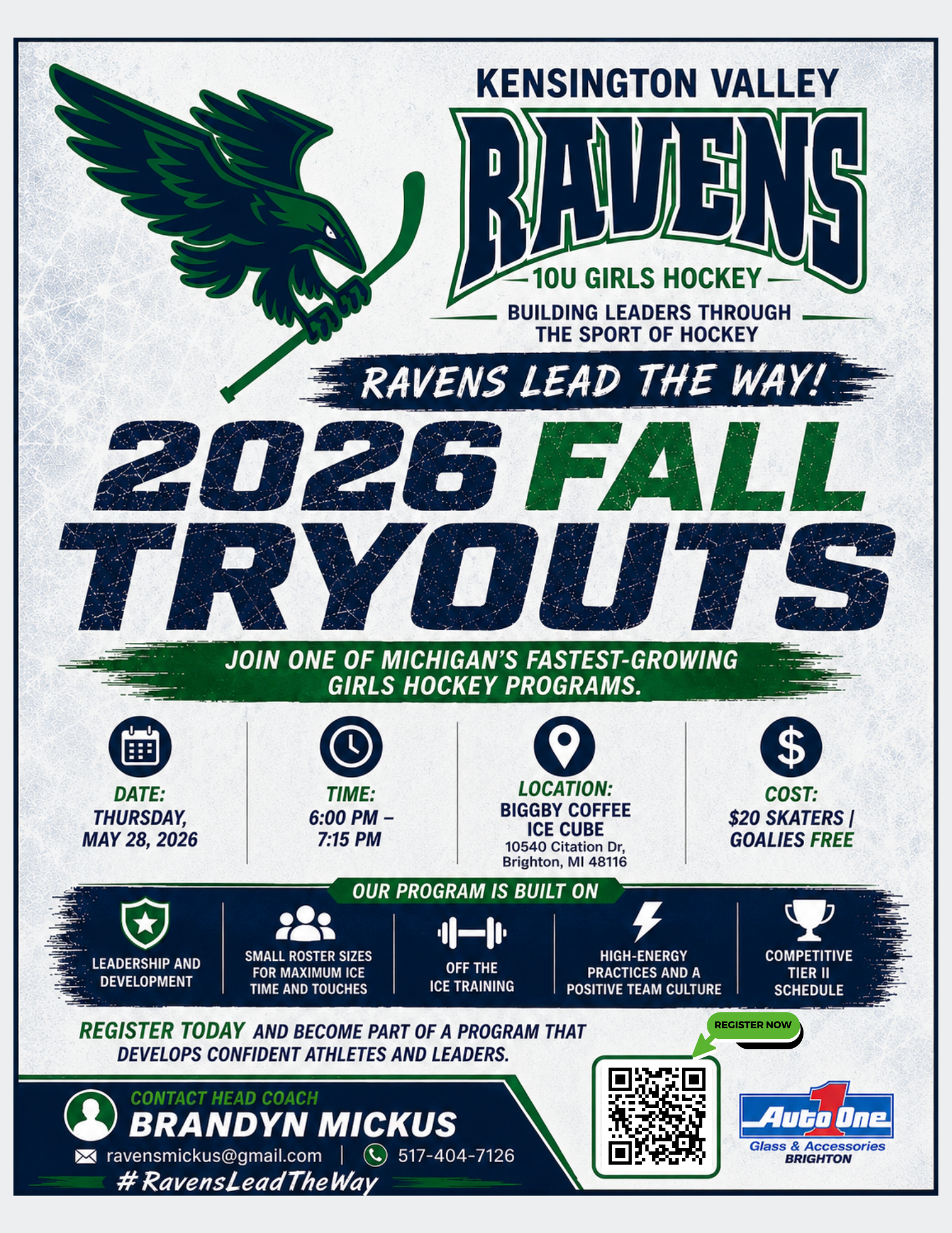 Ravens 10U Tryout Flyer - Fall